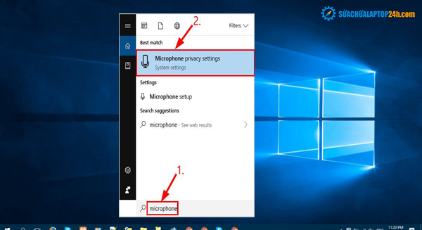 Chọn microphone private setting